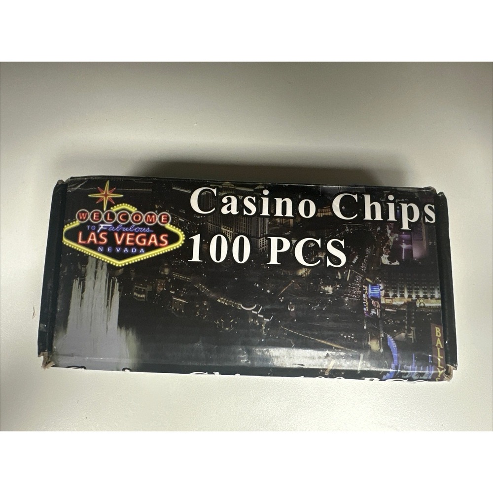 100 Pcs 11.5 Poker Chips Box